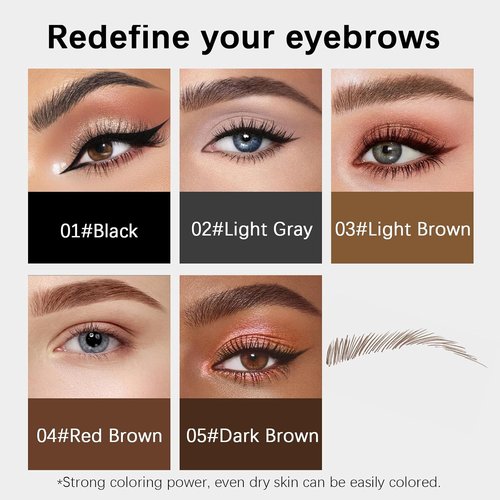 MAVENI Browcharm Microblading Eyebrow Pencil - Ultra-Fine 0.1mm Waterproof Definer | 01 Black