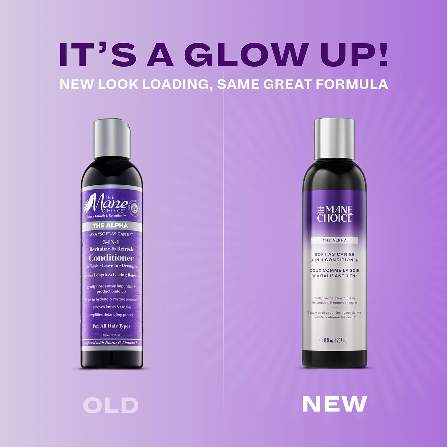 The Mane Choice 3-in-1 Conditioner - Co-Wash, Leave-In & Detangler for Curly Hair | 8 Oz
