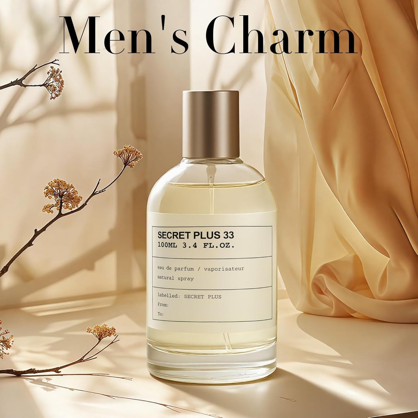 SECRET PLUS 33 Eau de Parfum for Men - 100ml Long-Lasting Cologne Spray | Perfect Gift Option