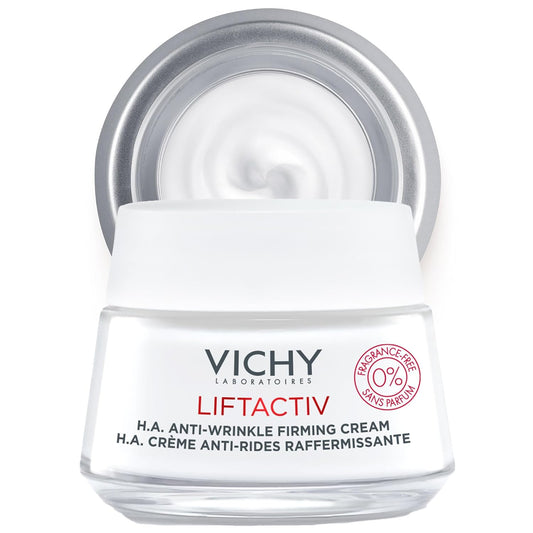 Vichy LiftActiv H.A. Anti-Wrinkle Firming Cream - Vitamin C & Hyaluronic Acid for Smoother, Plumper Skin