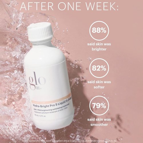 Glo Skin Beauty Hydra-Bright Pro 5 Liquid Exfoliant - Gentle Formula for Smoother, Brighter Skin (1 Fl Oz)