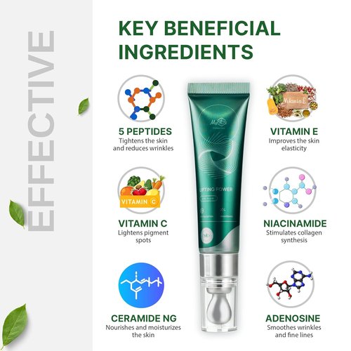 Regine Switzerland Anti-Wrinkle Face Cream - Rejuvenating Peptide Moisturizer with Vitamins - 15ml Glow Serum Stick