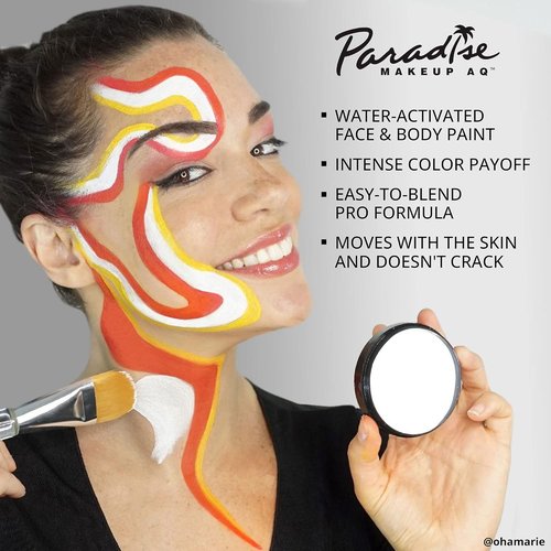 Mehron Makeup Paradise AQ Refill | Water Activated Face & Body Paint for Performance | 1.4 oz - Light Green