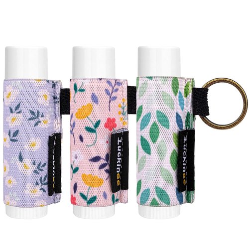 LUCKINEE Lip Balm Holder Keychain - 3PCS Lip Gloss & Lipstick Pouch - Perfect for ChapStick & Burt's Bees