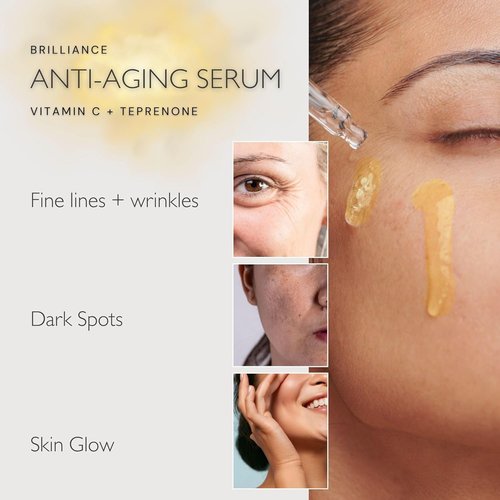 JustUs Skincare Brilliance - Vitamin C Oil Serum for Face | Reduces Age Spots & Discoloration - 30ml