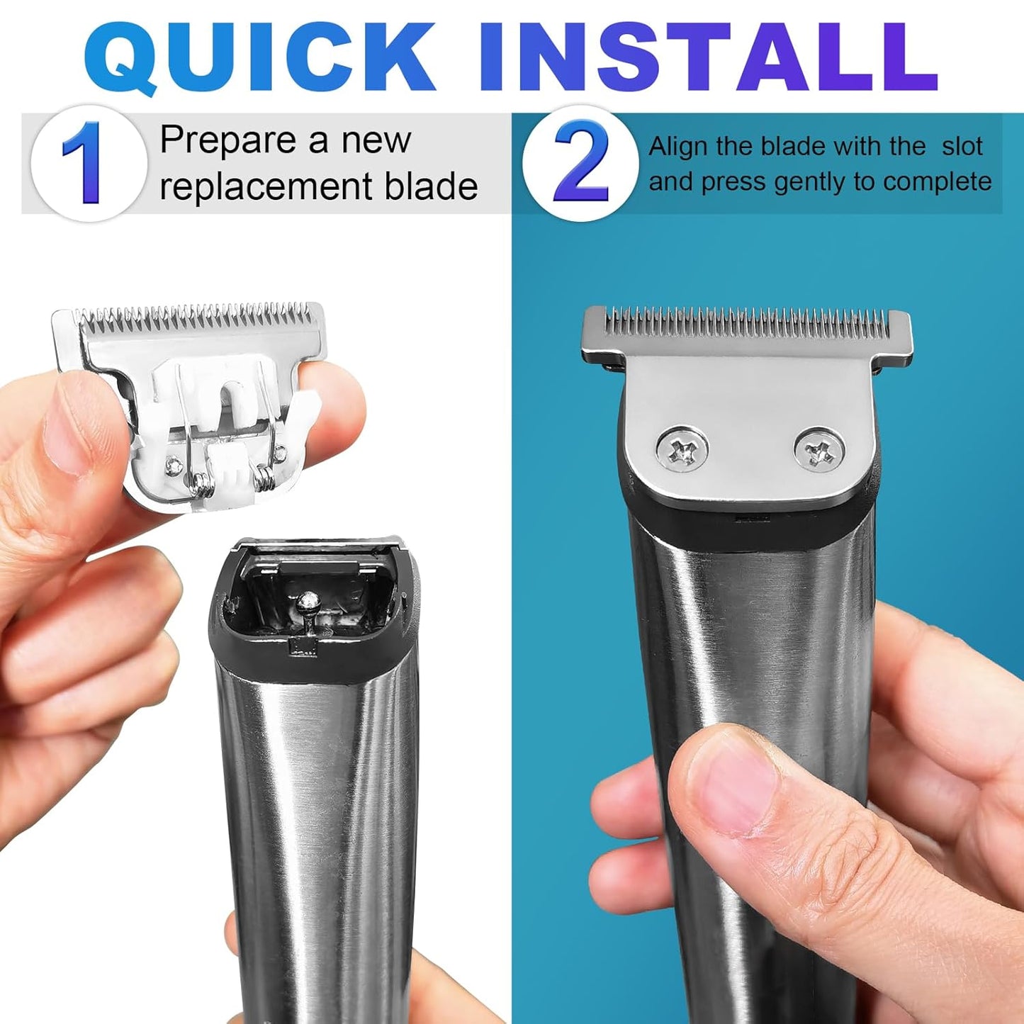 Wahl T-Blade Detachable Replacement Blades - Compatible with Multiple Trimmer Models | 2-Pack