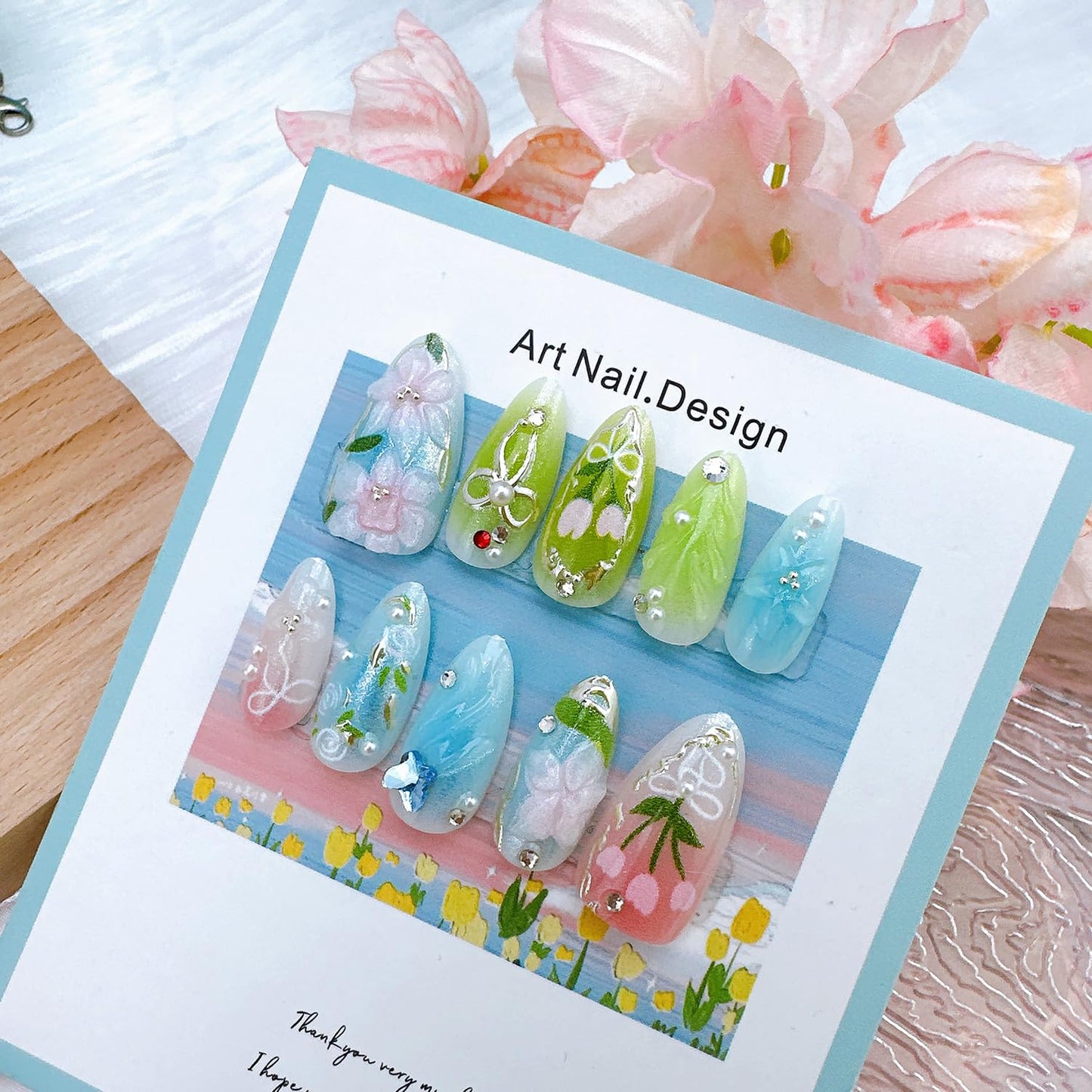 24Pcs St Patrick's Day Press on Nails Short Square Gold French Tip Fake Nails with Gold Rhinestones Horseshoe Rainbow Shamrocks False Nails St Patricks Day Acrylic Nails Irish Stick on Nails for Women