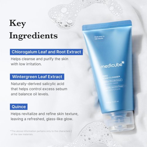 medicube Double Cleansing Duo for Flawless Glass Skin: Zero Pore Blackhead Cleansing Oil and Zero Foam Cleanser, Skin Care Set