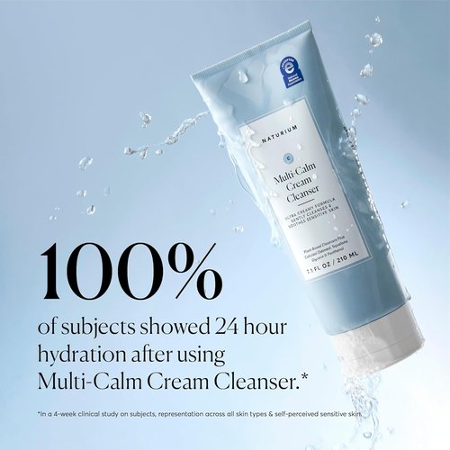 Naturium Multi-Calm Cream Cleanser - Hydrating Face Wash for Eczema-Prone Skin | 210 mL / 7.1 fl oz