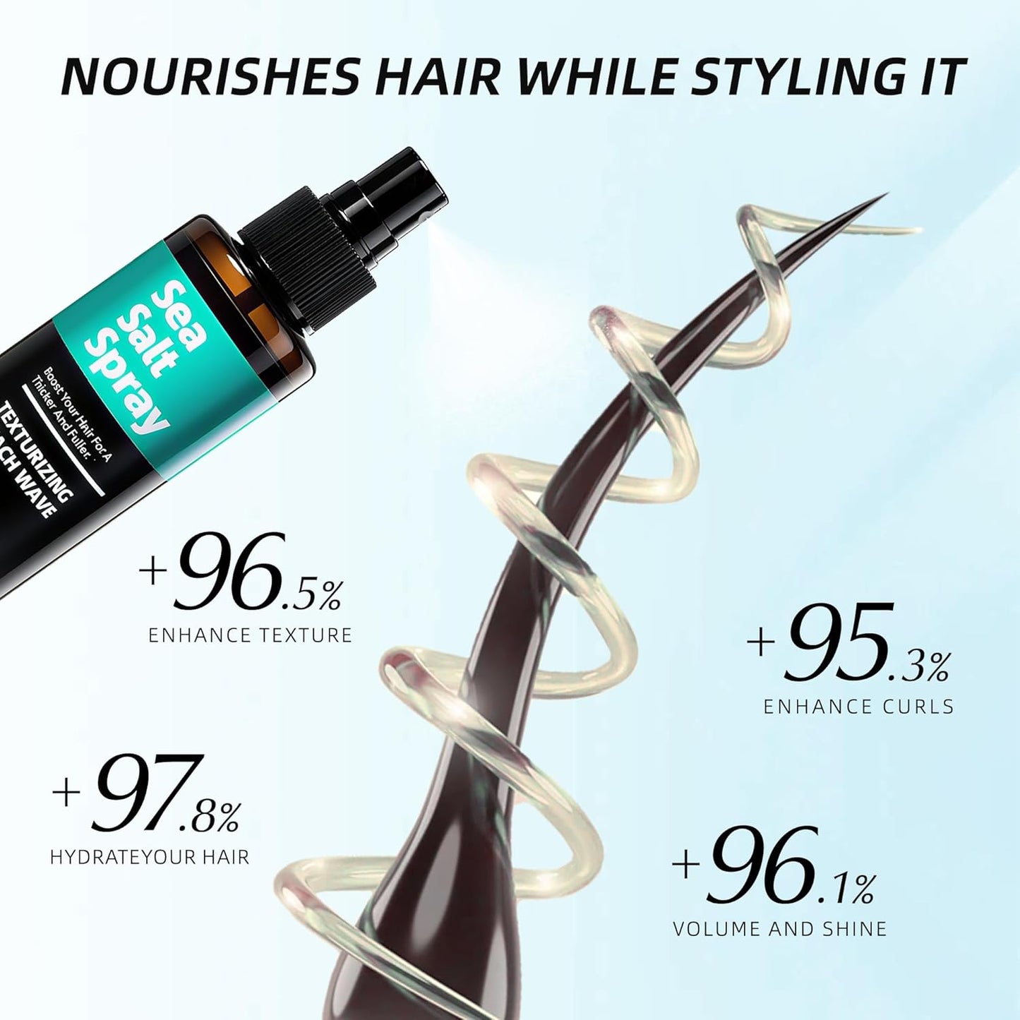 Sea Salt Spray - Texturizing Hair Volume Spray for Men & Women | Alcohol-Free, Coconut Scent, 5 fl oz