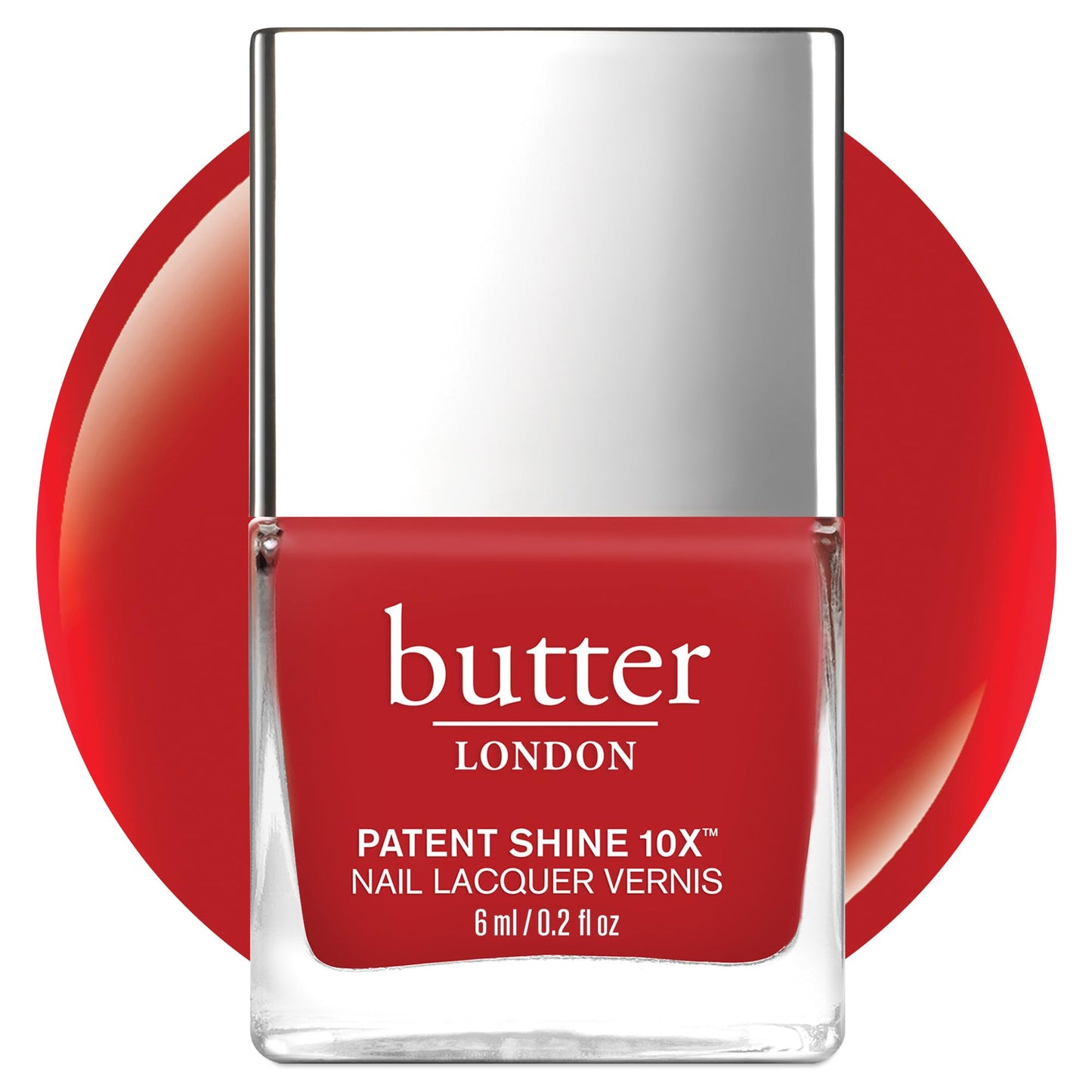 butter LONDON Patent Shine 10X Nail Lacquer Polish, Come to Bed (Red) - Gel-Like Finish & Chip-Resistant Nail Lacquer Helps Protects & Strengthens Nails - Vegan & Cruelty-Free (0.4 Fl Oz)