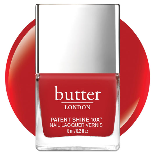 butter LONDON Patent Shine 10X Nail Lacquer Polish, Come to Bed (Red) - Gel-Like Finish & Chip-Resistant Nail Lacquer Helps Protects & Strengthens Nails - Vegan & Cruelty-Free (0.4 Fl Oz)