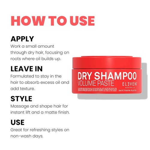 ELEVEN AUSTRALIA Dry Shampoo Volume Paste - Adds Texture & Freshness, Lightweight Formula for All Hair Types