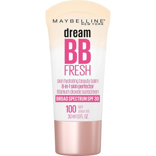 Maybelline Dream Fresh BB Cream - 8-in-1 Hydrating Beauty Balm with SPF 30 | Sheer Tint, Oil-Free, 1 Fl Oz
