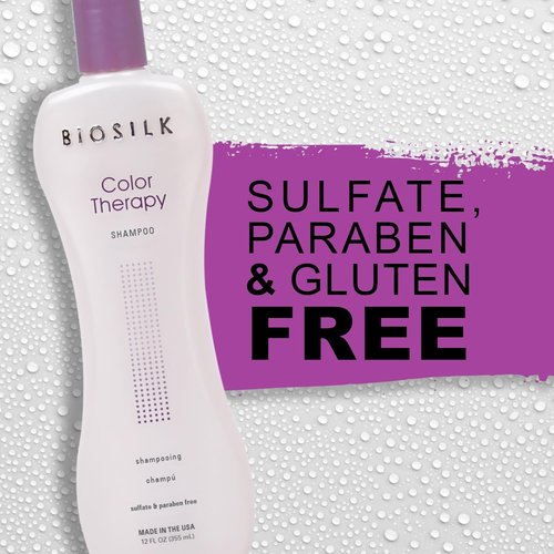 BioSilk Color Therapy Shampoo - Gentle Cleansing for Color Protection | Sulfate & Paraben-Free, 12 Oz