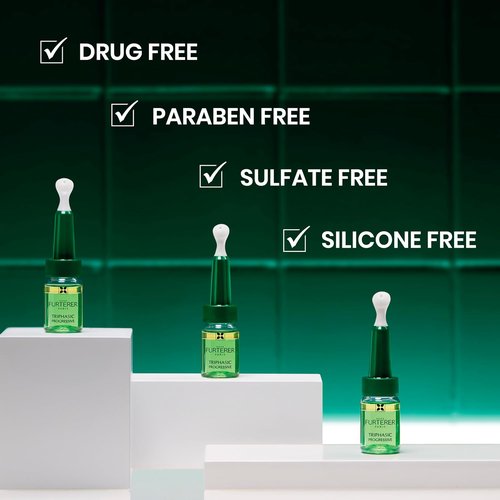 Rene Furterer Triphasic Serum for Hereditary Thinning Hair - Drug-Free Leave-In Treatment | 30-Day Supply