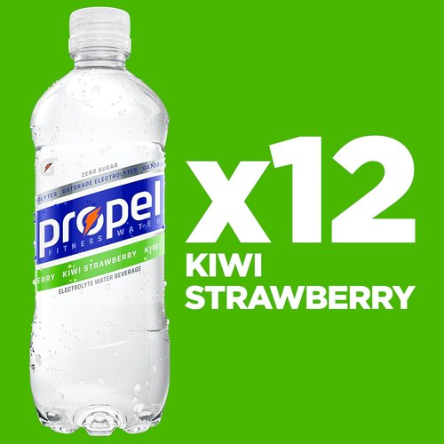 Propel Kiwi Strawberry Sports Drink - Zero Calorie Hydration with Electrolytes & Vitamins C&E | 16.9 Fl Oz (12 Count)