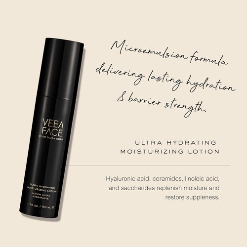Dr. Suzan Obagi Veea Face Moisturizing Lotion - Ultra Hydrating & Lightweight Formula | Soothe + Restore Skin (1.75 fl oz | 50 ml)