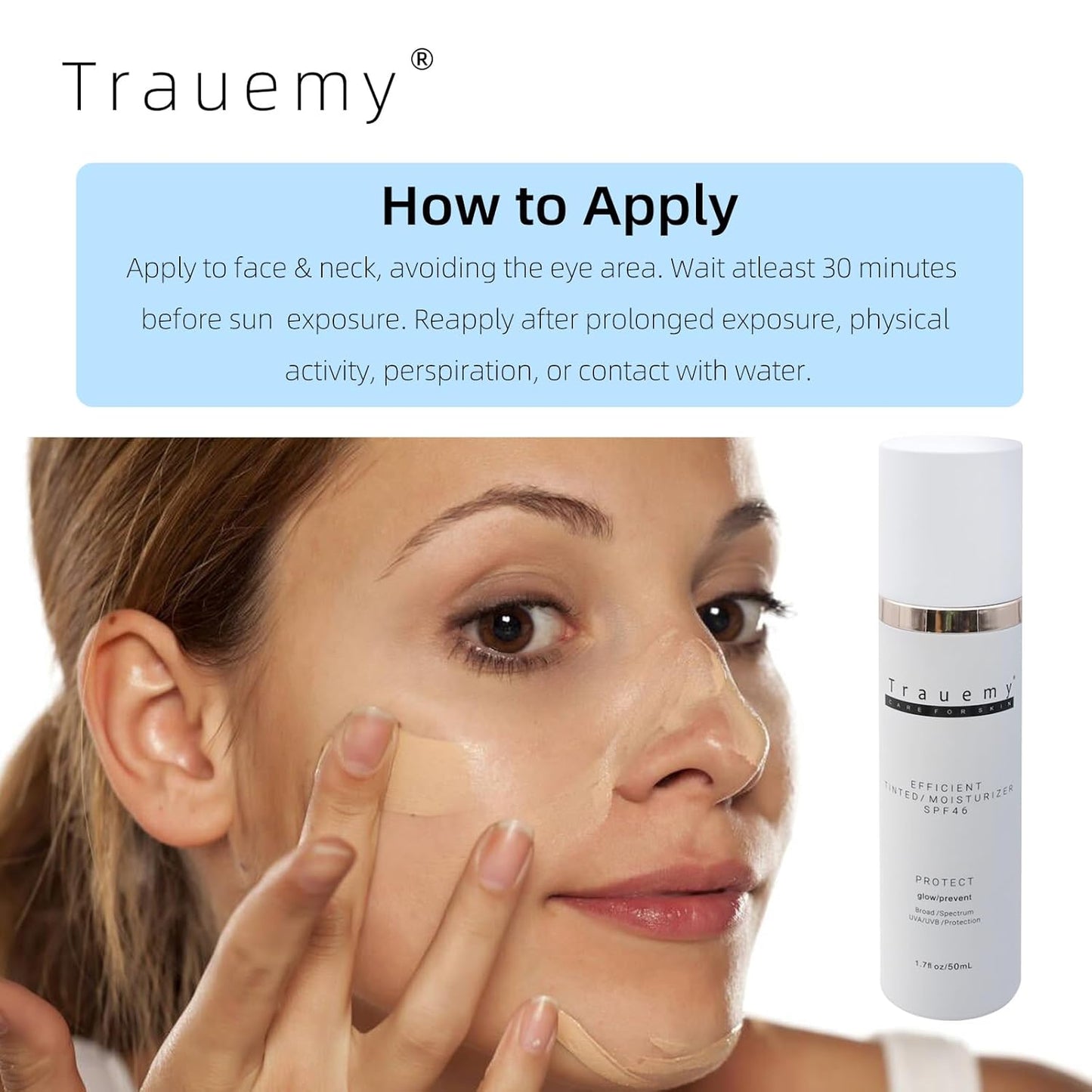 Skiennix Anti-Aging Tinted Face Moisturizer SPF 46 | Hydrating BB Cream - Water-Resistant & Dewy Finish
