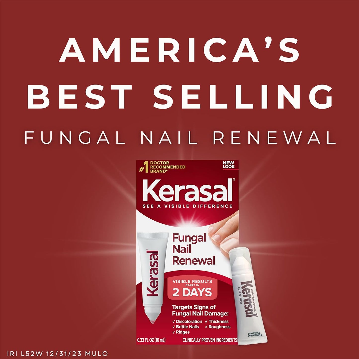 Kerasal Nail Fungus Extra Strength, 0.33 fl oz Twin Pack of 2