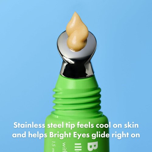 HERO COSMETICS Bright Eyes Illuminating Eye Cream - Reduces Dark Circles with Cooling Stainless Steel Tip (0.5 fl oz)