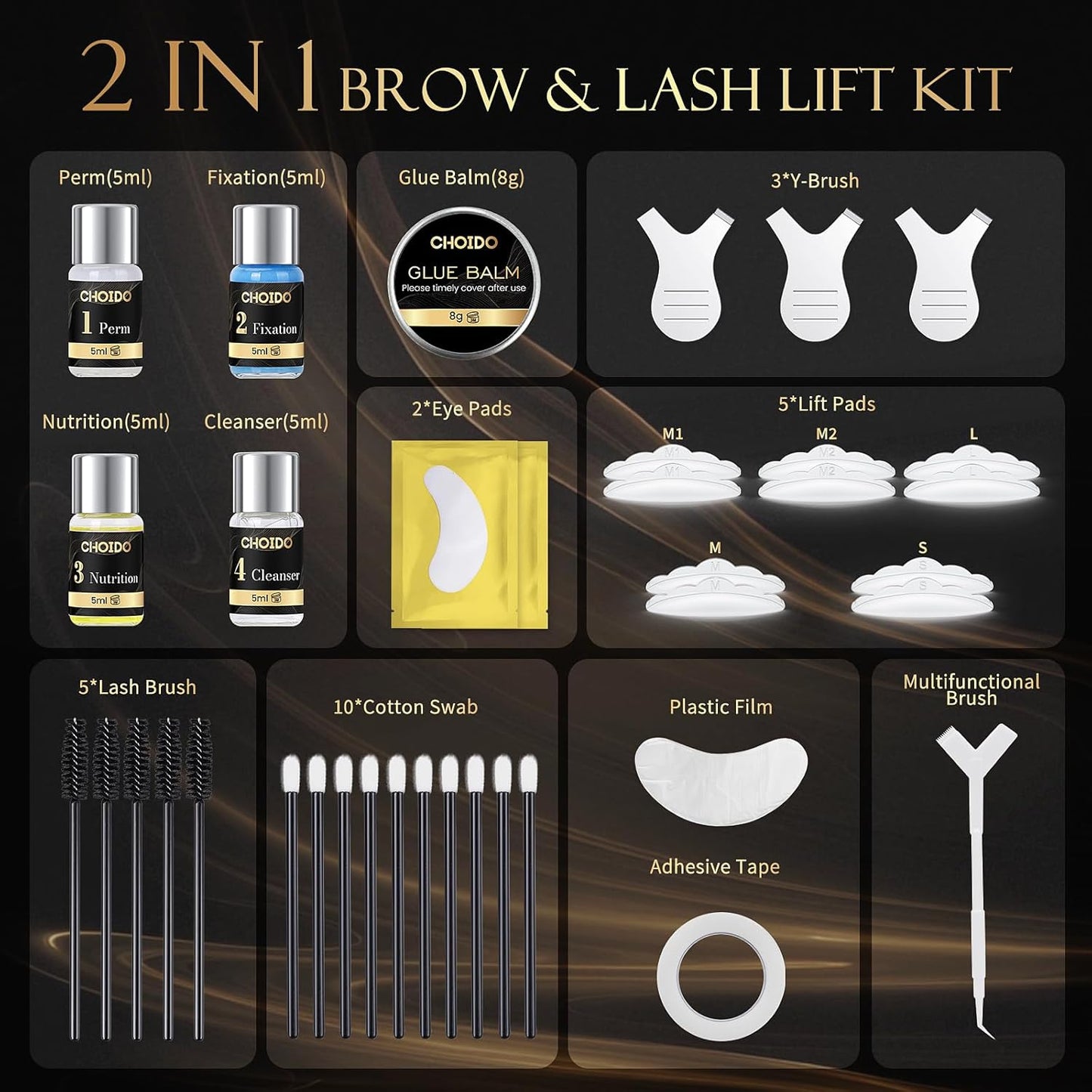 Skiennix Lash Lift & Eyebrow Lamination Kit - Professional 2-in-1 Eyelash Curling & Lifting Solution | Lasts 6-8 Weeks