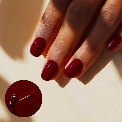 Manucurist Green Quick Dry Nail Polish - Dark Pansy Burgundy Red - 9-Free, Vegan & Non-Toxic - 0.5 fl oz