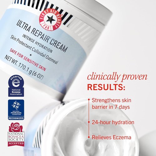 First Aid Beauty - Ultra Repair Cream | Intense Hydration & Skin Barrier Strengthening, 8 oz