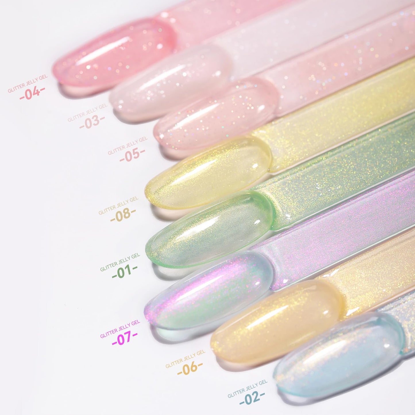 Born Pretty Jelly Gel Nail Polish Jelly Glitter Pearl Purple Gel Polish Shimmer Pearl Mermaid Natural Translucent Hema-Free Soak Off Gel Polish Nail Art DIY 15ML