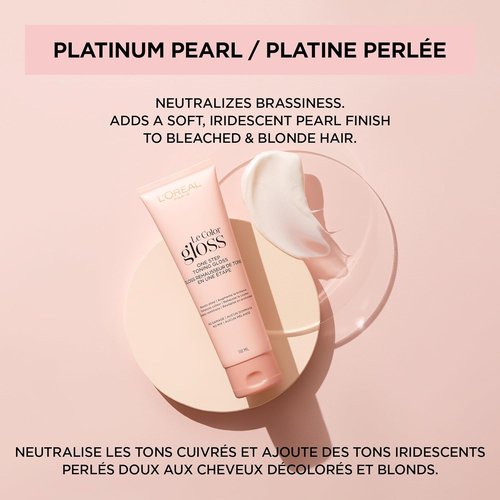 L’Oreal Paris Le Color Gloss - One Step In-Shower Toning Hair Gloss for Bleached Hair | Platinum Pearl, 4 Oz