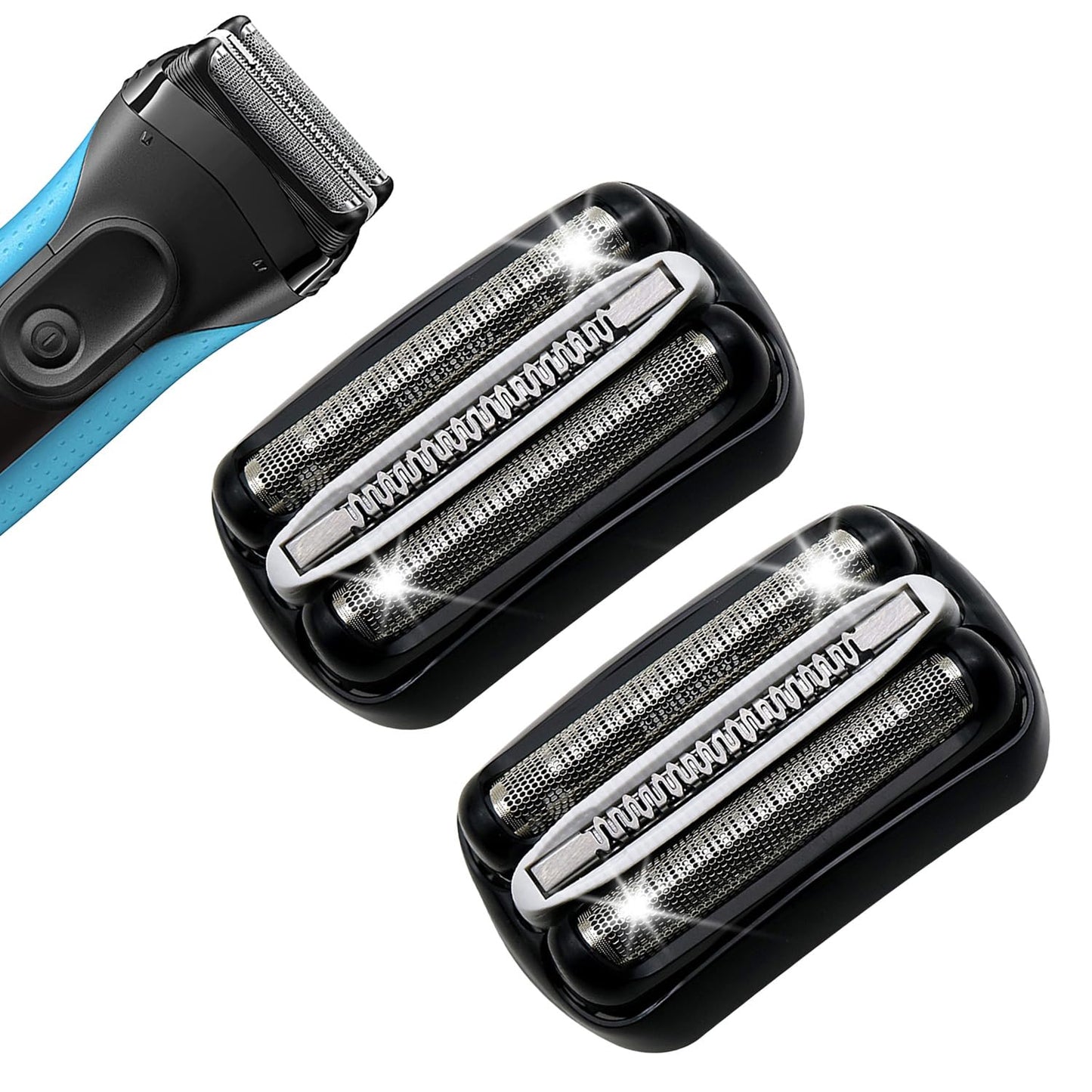 Skiennix Electric Shaver Replacement Heads - 2-Pack Compatible with S3 Foil & Cutter Razor | Fits 3040s, 3010s, 310s, 3000s, 3050cc, 3080s, 390cc