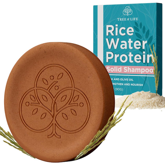 Skiennix Tree of Life Rice Water Shampoo Bar - Sulfate-Free Hair Care for Strength, Repair & Frizz Control (2 Pack)