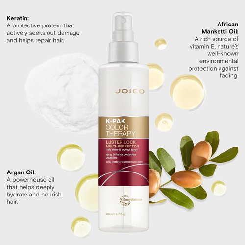 Joico K-PAK Color Therapy Luster Lock Spray - Daily Shine & Frizz Control for Color-Treated Hair | With African Maketti & Argan Oil