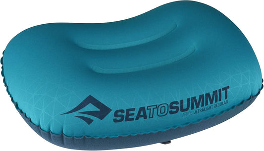 Sea to Summit Aeros Ultralight Inflatable Travel Pillow - Regular Size, Aqua Color for Ultimate Comfort