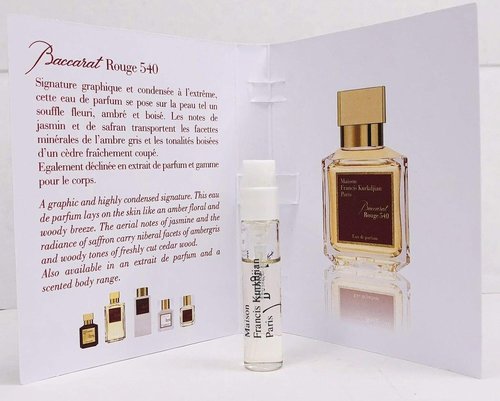 Maison Francis Kurkdjian Baccarat Rouge 540 Eau de Parfum Vial Spray - 2ml | Luxurious Fragrance