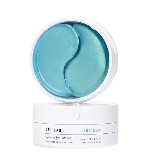 Gel Lab REGLOW Hyaluronic Acid & Caffeine Eye Patches - Hydrating Treatment for Puffy Eyes & Dark Circles | 60 Patches