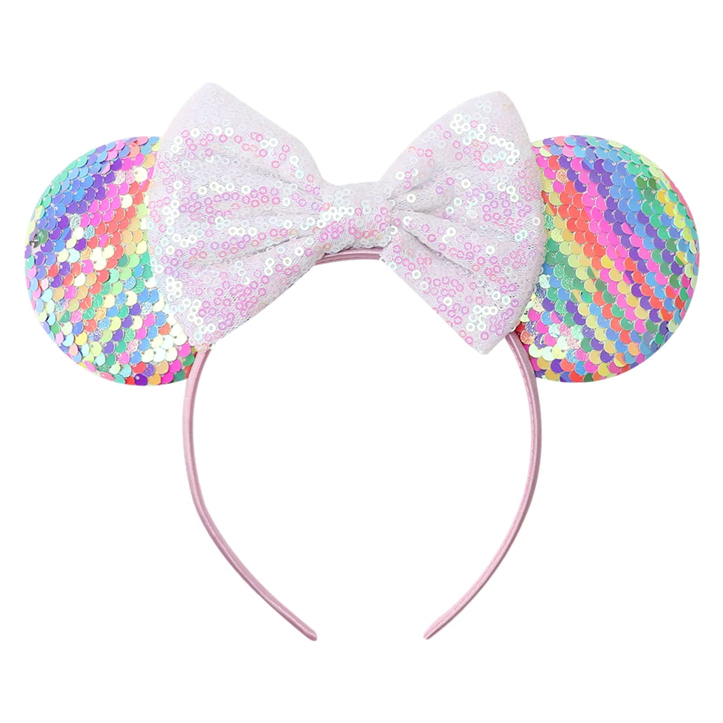 AQOKKA 1 Pcs Mouse Ears Headbands with Bow for Birthday Party, Hair Hoop Party Decoration Cosplay Costume Hair Accessories for Women & Girls