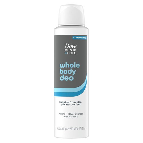 DOVE MEN + CARE Whole Body Deodorant - Marine & Blue Cypress for 72H Odor Protection | 4 oz