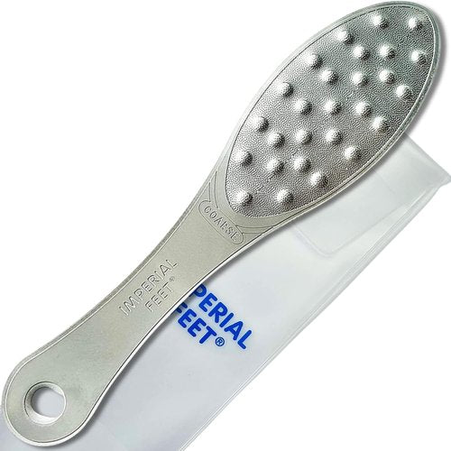 Regine Switzerland Stainless Steel Foot Scraper - Professional Double-Sided Callus Remover for Smooth Feet
