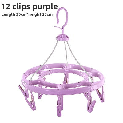 Windproof Clothes Drying Rack with Plastic Clips