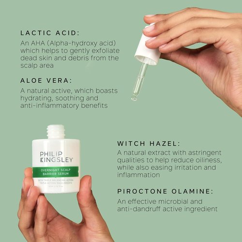 Philip Kingsley | Overnight Hydrating Hair Scalp Barrier Serum | Nourishing Treatment for Dry, Itchy Scalps | Aloe Vera Infused | 2.02oz