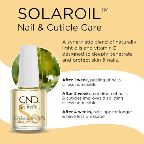 CND SolarOil Cuticle Oil - Natural Jojoba & Vitamin E Blend for Deep Moisture | 4 Fl Oz