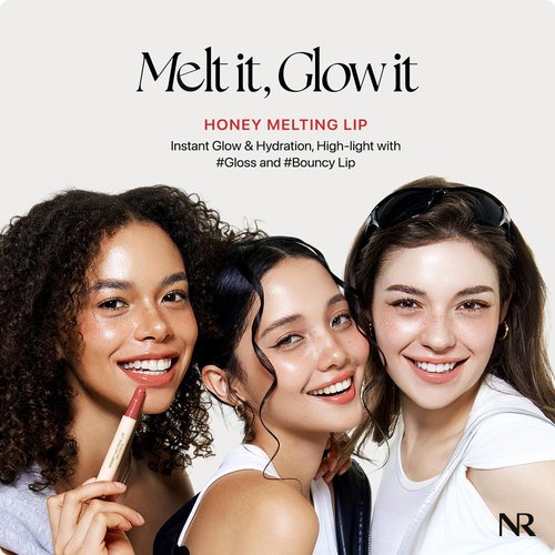 Nature Republic HONEY MELTING LIP (04 POMEGRANATE) SOFT LIP STICK, Hydrating Gloss, Moisturizing balms, Sheer tint, Shine & Glowy Finish, korean make up