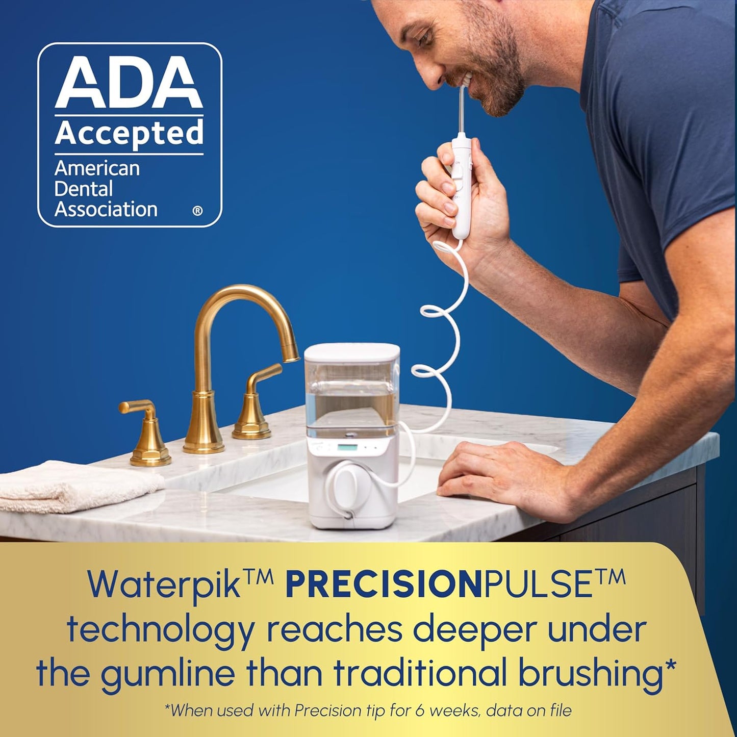 Waterpik Promax Water Flosser - SmartAdvance Mode for Gum Health & Teeth Cleaning | Compact Design, 10 Settings, 5 Tips