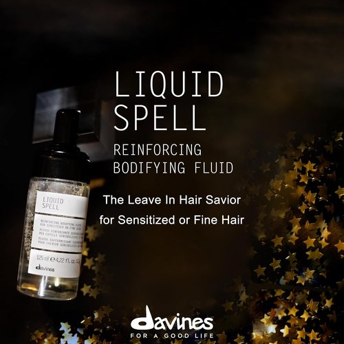 Davines Liquid Spell Volumizing Treatment - Liquid-to-Foam Formula for Fine Hair | Thickens & Protects, 4.23 Fl Oz