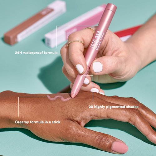 3INA The 24H Eye Stick - Long-Lasting Waterproof Eyeshadow - Creamy, Pigmented Formula - 848 | 0.049 oz