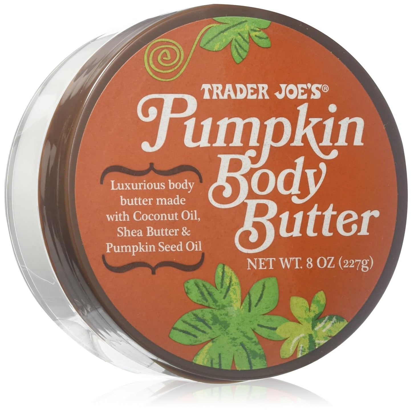 Trader Joe's Pumpkin Body Butter - Luxurious Hydrating Formula with Coconut Oil & Shea Butter - 8oz, 227g
