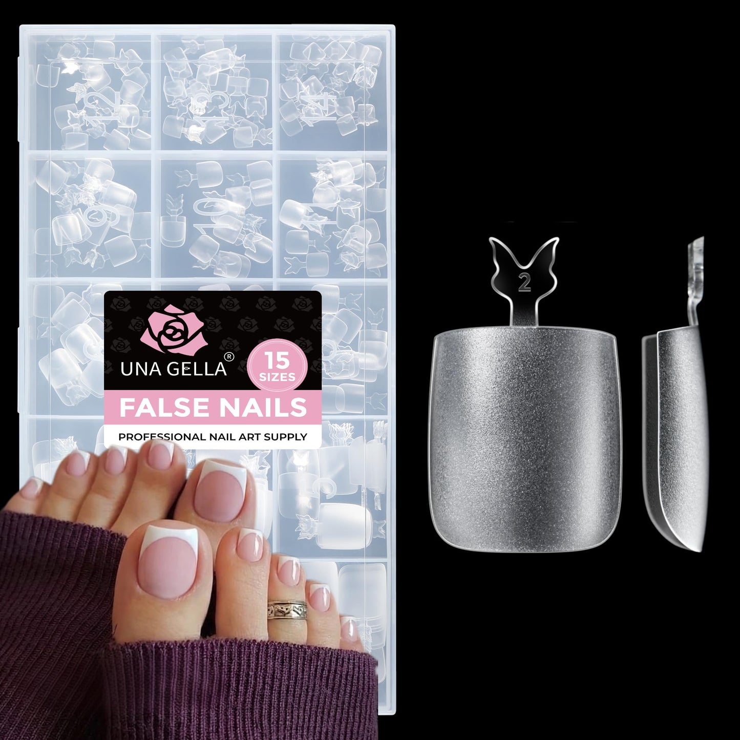 UNA GELLA GEL NAIL TIPS FOR ACRYLIC NAIL TIPS SOFT GEL TIPS