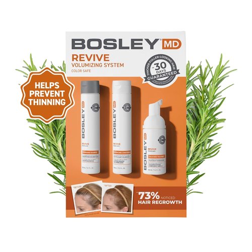 BosleyMD BosRevive Hair Care Kit - Color-Safe Solution for Thinning Hair | 30-Day Starter Set with Biotin & Botanical Extracts