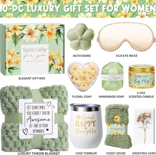 Regine Switzerland Spa Gift Basket - Relaxing Vanilla Coconut Self-Care Set for Women | Perfect for Mother's Day, Birthdays, or Get Well Soon